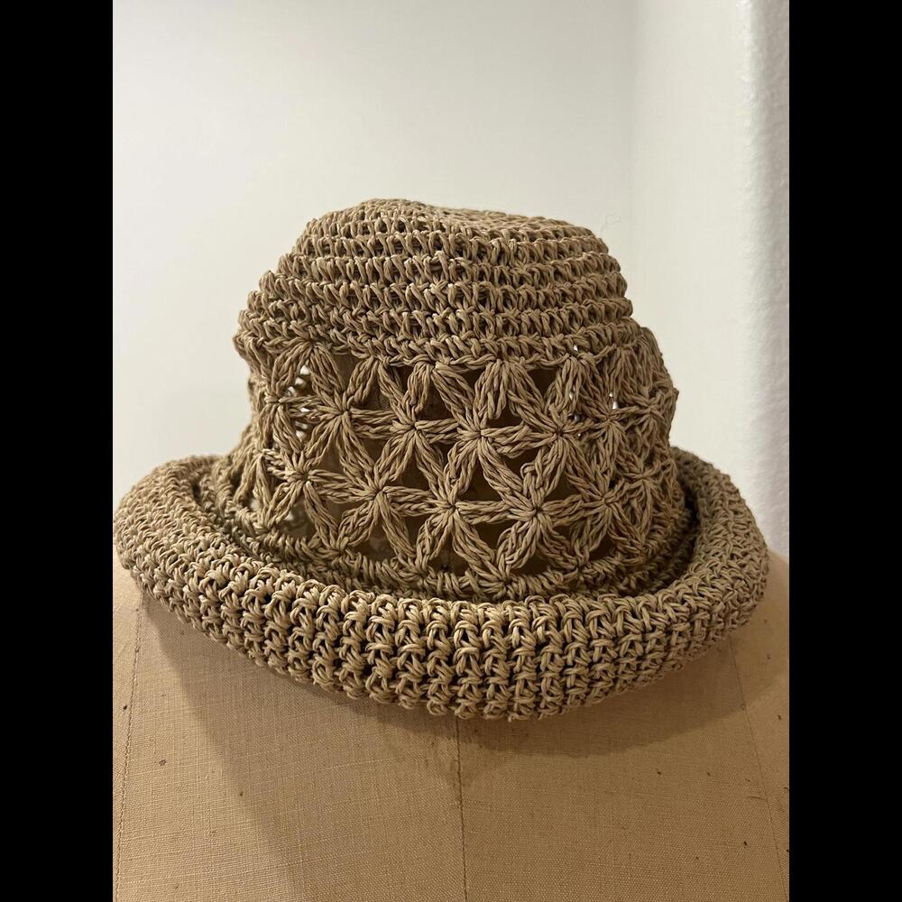 Y2K Vintage Straw Woven  Bucket Hat